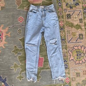 Oak + Fort jeans - size 25 - high waisted, light wash